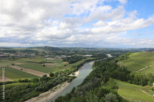 Landscape near Barbaresco in Piedmont. Northern Italy
