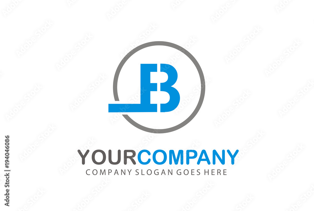 Circle Logo Letter EB Vector Design Circle Logo Letter EB Vector Design