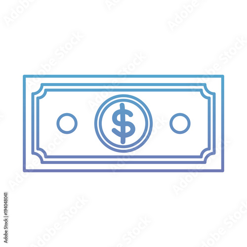 bill dollar money icon vector illustration design