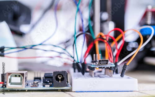 Quadro em tela Breadboard connected to Arduino