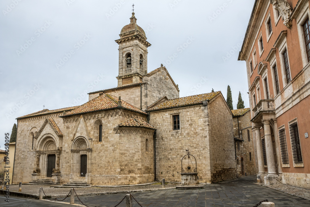 Collegiata-Kirche in San Quirico d´Orcia, Toskana, Italien