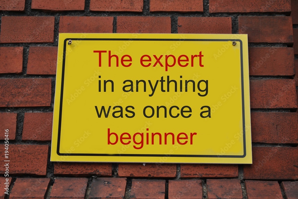 The expert in anything was once a beginner - obrazy, fototapety, plakaty 