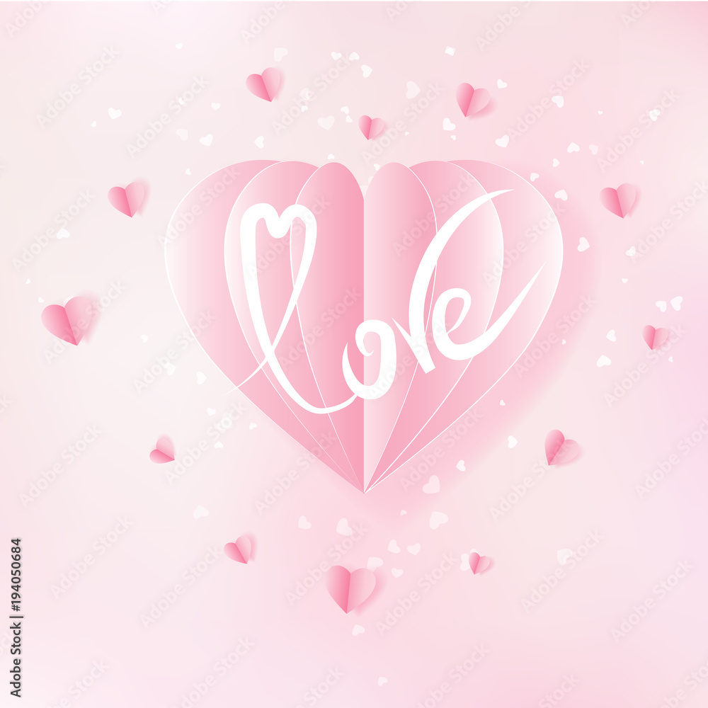 Valentine s Day sale poster. Beautiful backdrop with white falling petals. Valentine s Day sale poster. Beautiful backdrop with white falling petals.
