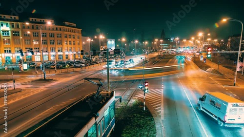 City by night Wroclaw