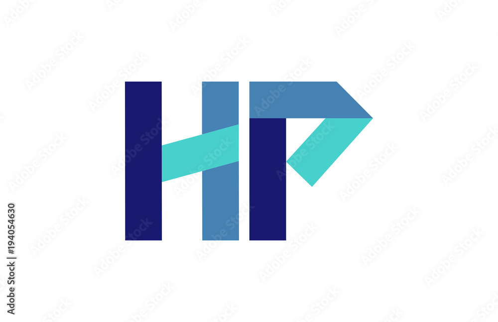 HP Ribbon Letter Logo HP Ribbon Letter Logo