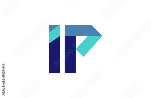 IP Ribbon Letter Logo