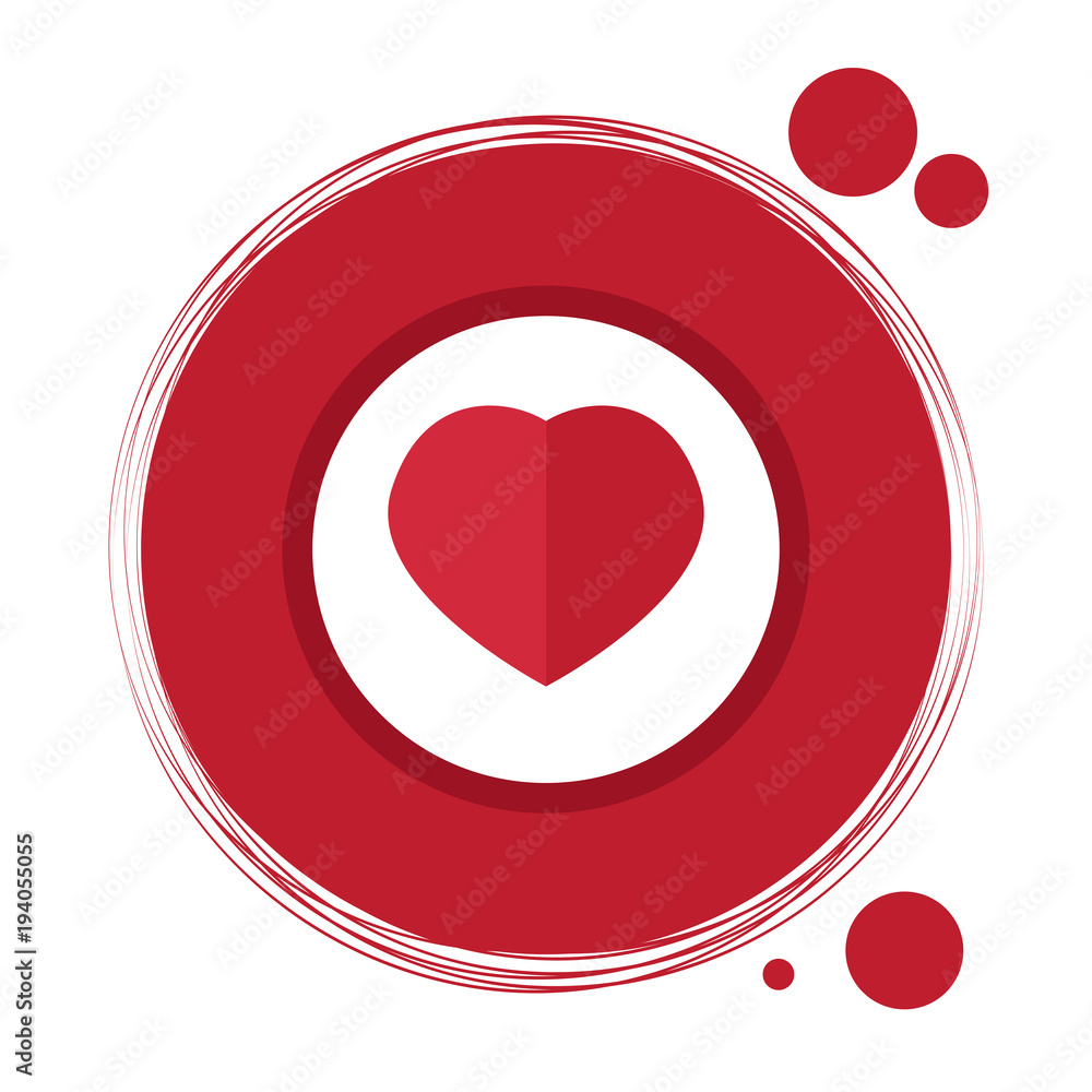 Fototapeta premium Label with a heart shape