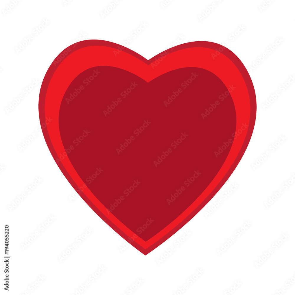 Isolated heart shape