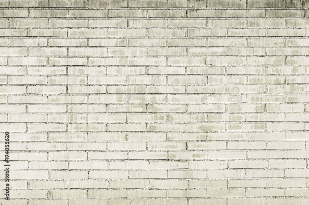 Old white brick wall background texture