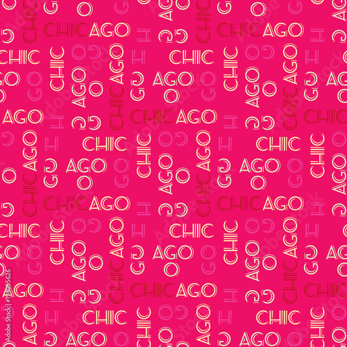 Chicago seamless pattern. Creative design for various backgrounds.