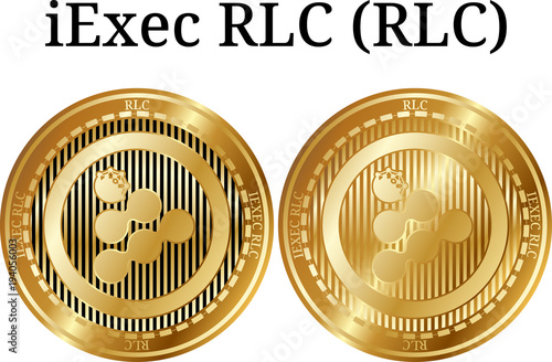 Set of physical golden coin iExec RLC (RLC)