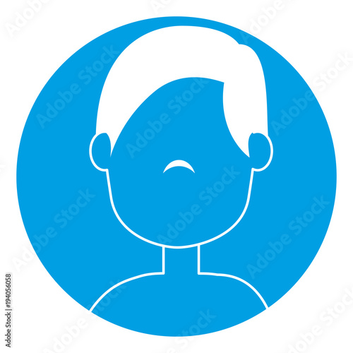 young man shirtless avatar character vector illustration design