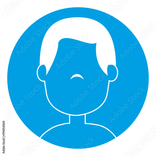 young man shirtless avatar character vector illustration design