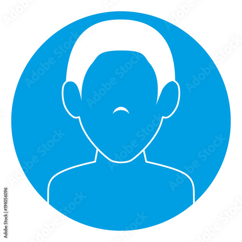 young man shirtless avatar character vector illustration design