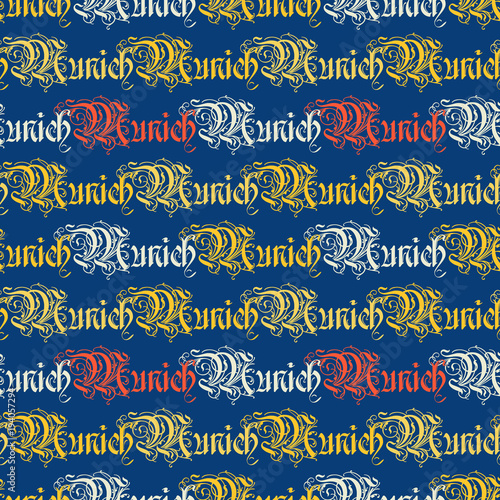 Munich
 seamless pattern. Autentic artistic design for background. photo