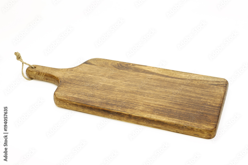 Fototapeta premium wooden cutting board isolated on white 