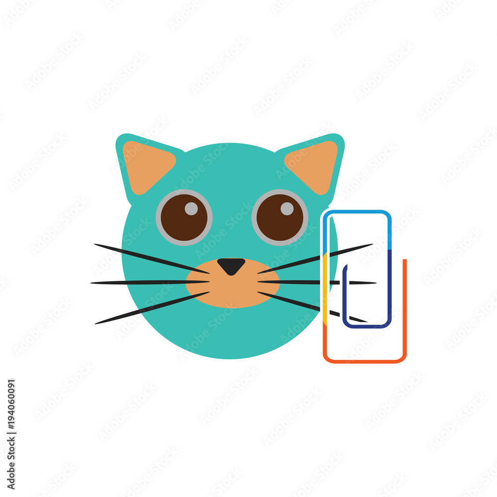 Clip Cat Logo Icon Design