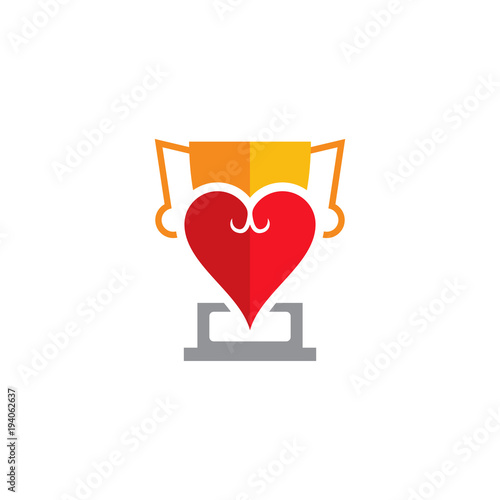 Love Trophy Logo Icon Design
