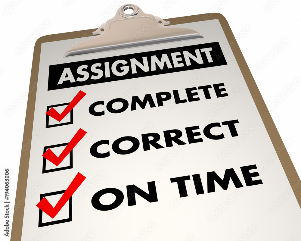 complete assignment clipart