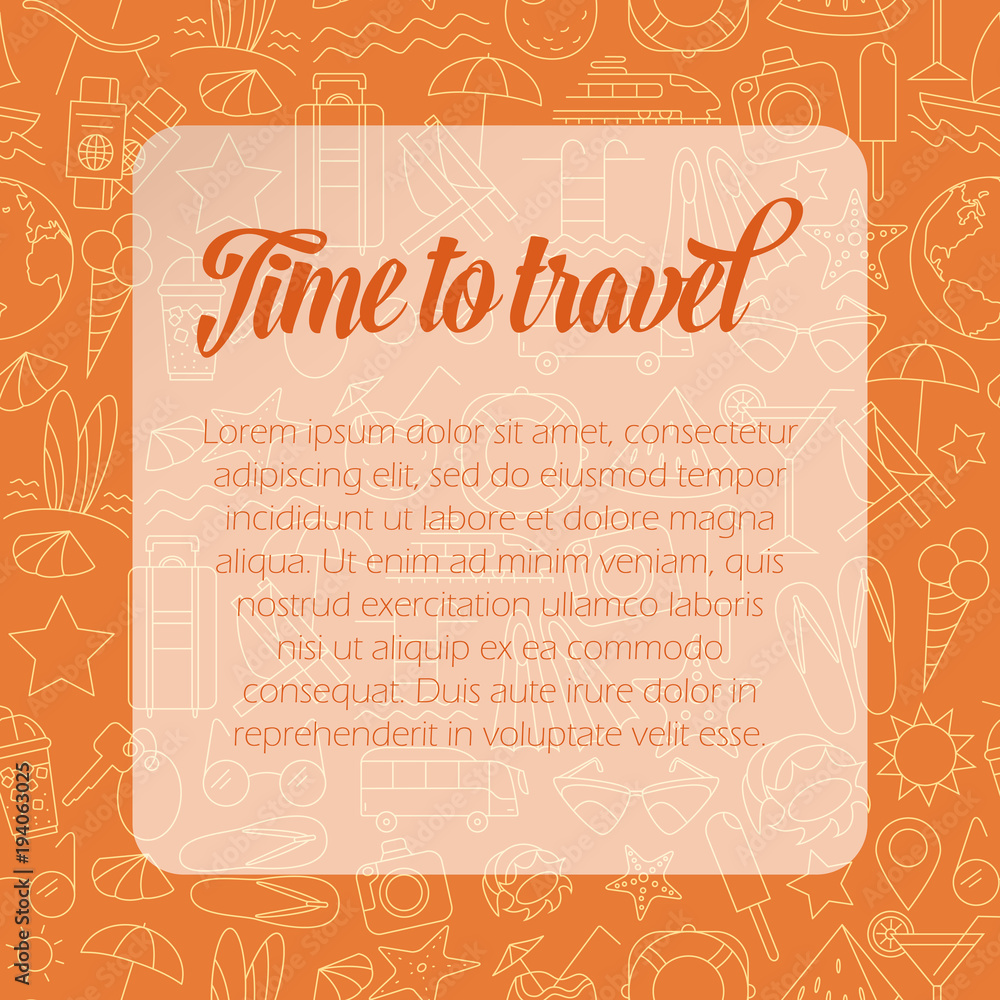 Colorful Time to travel banner.