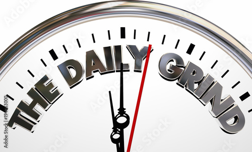 Fotografia The Daily Grind Clock Time Boring Routines 3d Illustration
