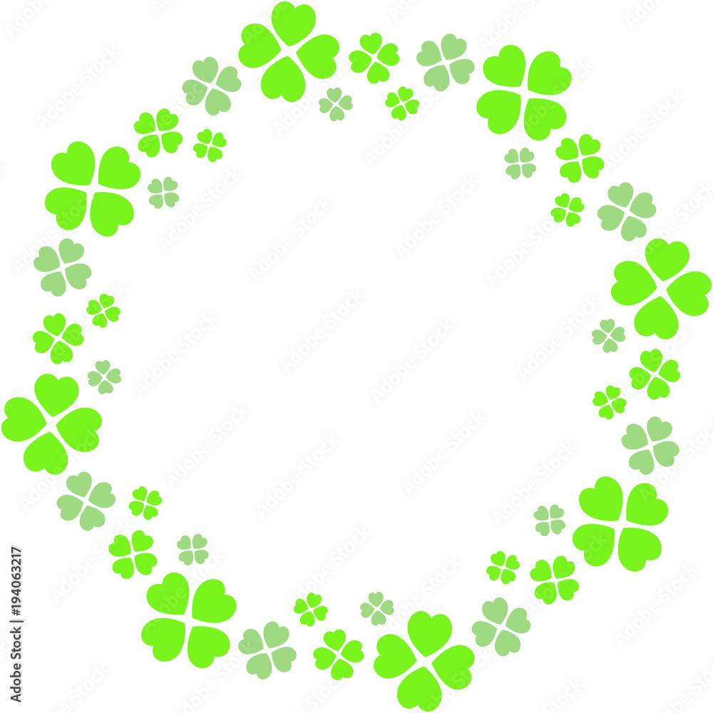 Four-leaf clover circle frame 2 Four-leaf clover circle frame 2