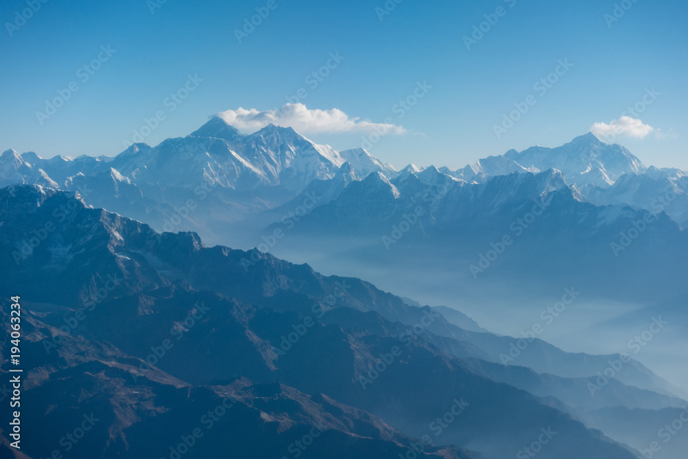 Rugged Himalayan Mountains in Morning Light