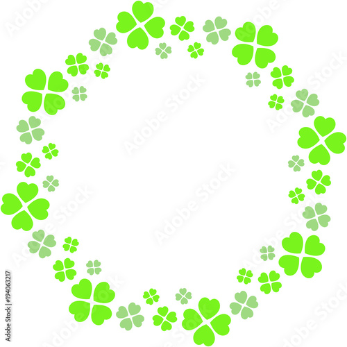 Four-leaf clover circle frame 2