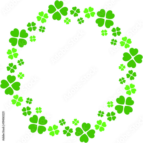 Four-leaf clover circle frame 1