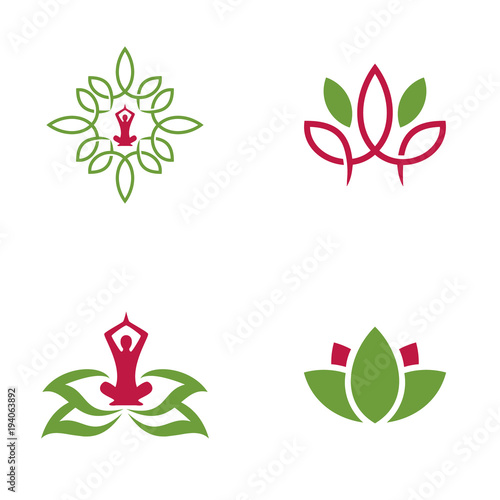spa logo vector icon illustration collection

