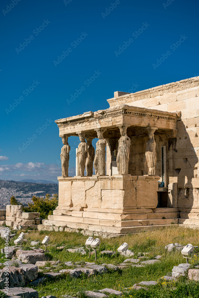 Erechtheion at Parthenon Acropolis of Athens Archaeological Place