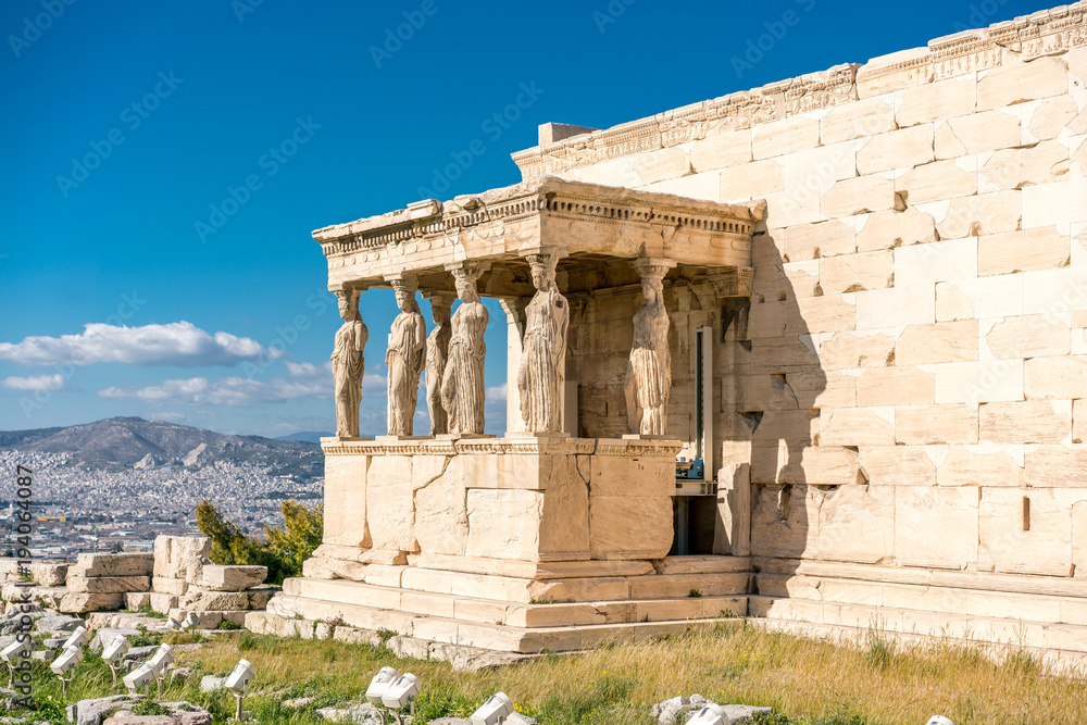 Erechtheion at Parthenon Acropolis of Athens Archaeological Place Erechtheion at Parthenon Acropolis of Athens Archaeological Place