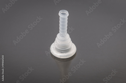 external condom catheter at the black background