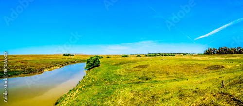 Panorama of the Fertile farmland surrounding the Klipriver near the town of Standarton in Mpumalanga Province in South Africa photo