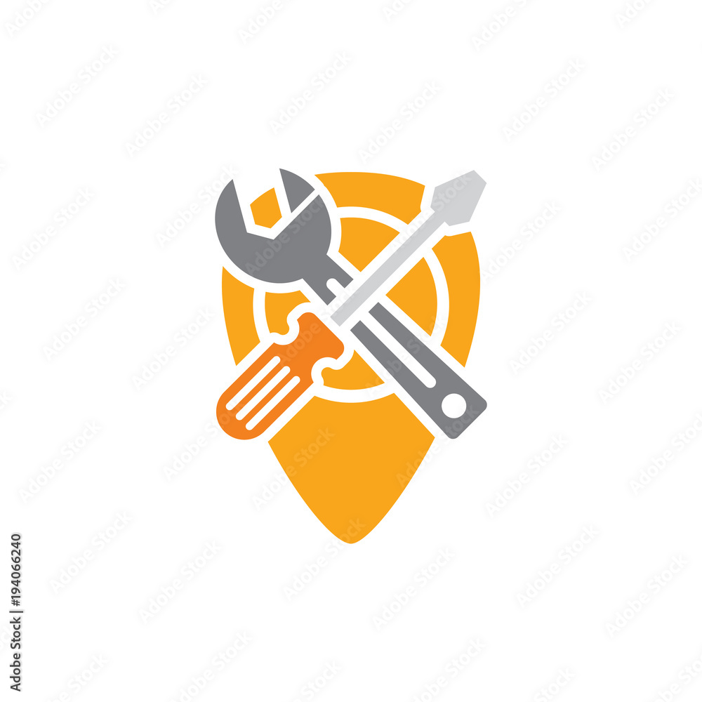 Repair Pin Logo Icon Design Repair Pin Logo Icon Design