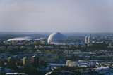 Winter view over Stockholm and the Globe acold and snowy winter day