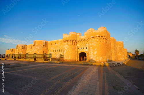Fotografie Outer view of The Citadel of Qaitbay (Qaitbay Fort), Is a 15th century defensive
