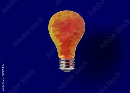 horror Bloody Light bulbs, sign symbol, illustration vector. 