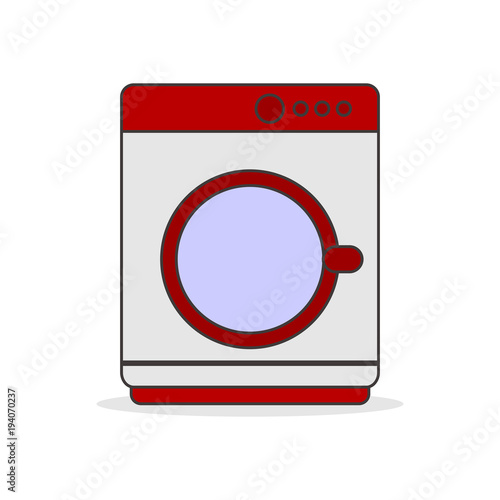 Simple Washing Machine Illustration