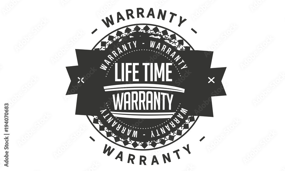 Fototapeta premium lifetime warranty icon vintage rubber stamp guarantee