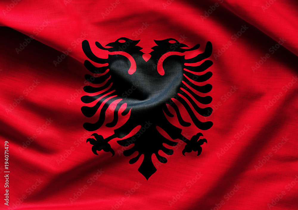 Albania waving flag