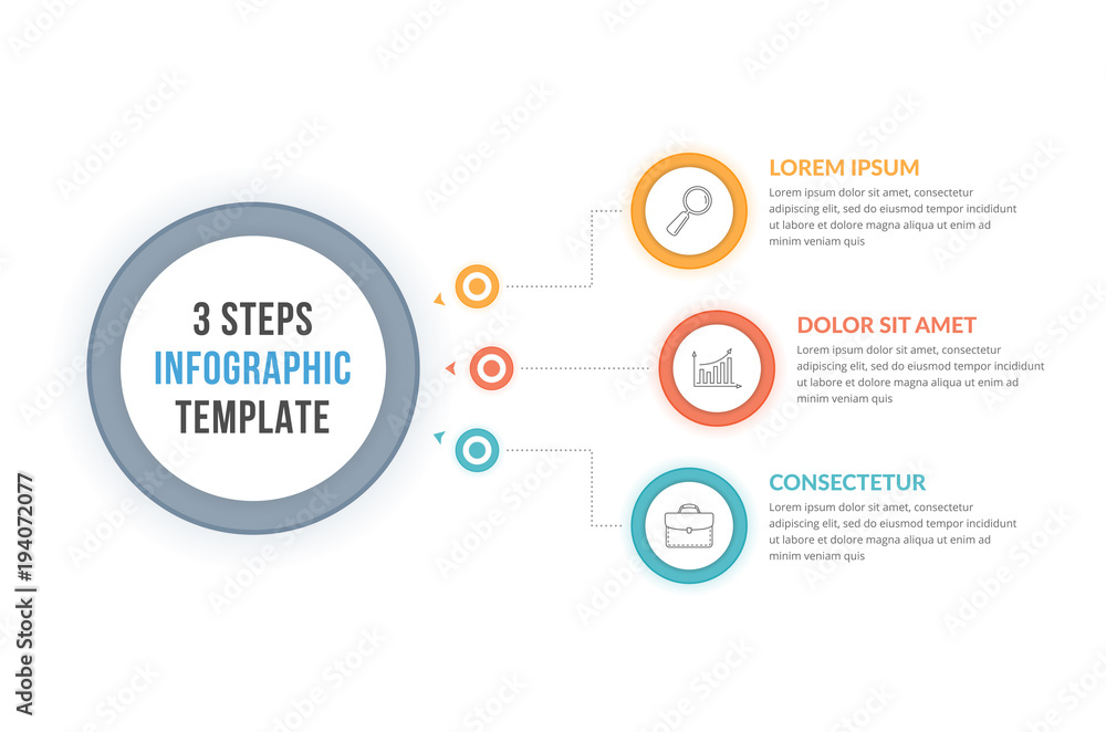 Infographic Template with Three Steps Infographic Template with Three Steps