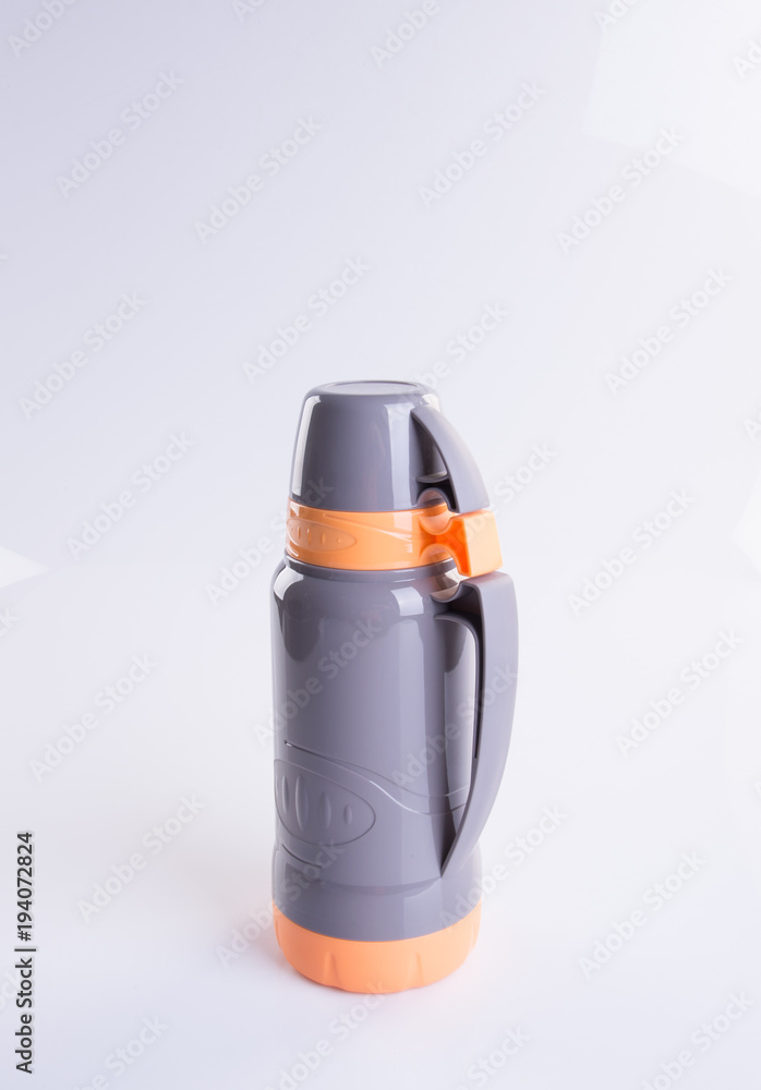 Thermo or Thermo flask on a background. Thermo or Thermo flask on a background.