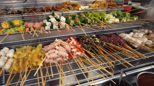 Lok lok, a popular street food in Penang, Malaysia