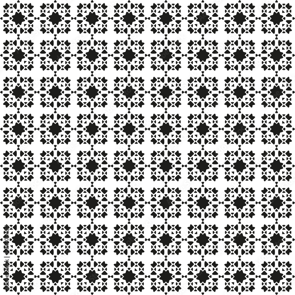 Black and White Seamless Ethnic Pattern Black and White Seamless Ethnic Pattern