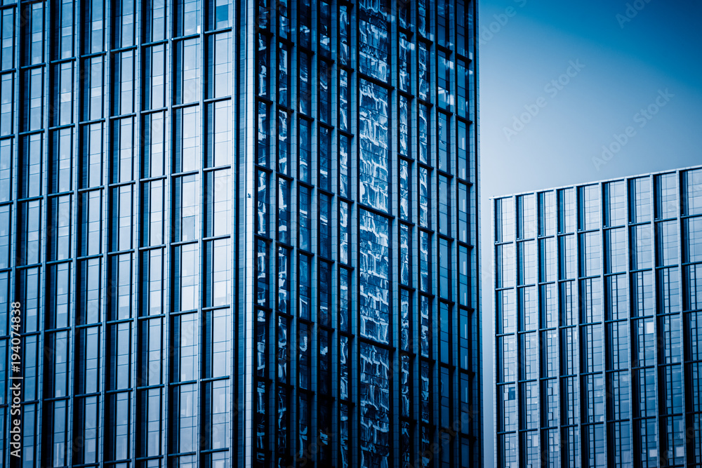 Close-Up of Modern Office Buildings in city of China. Close-Up of Modern Office Buildings in city of China.