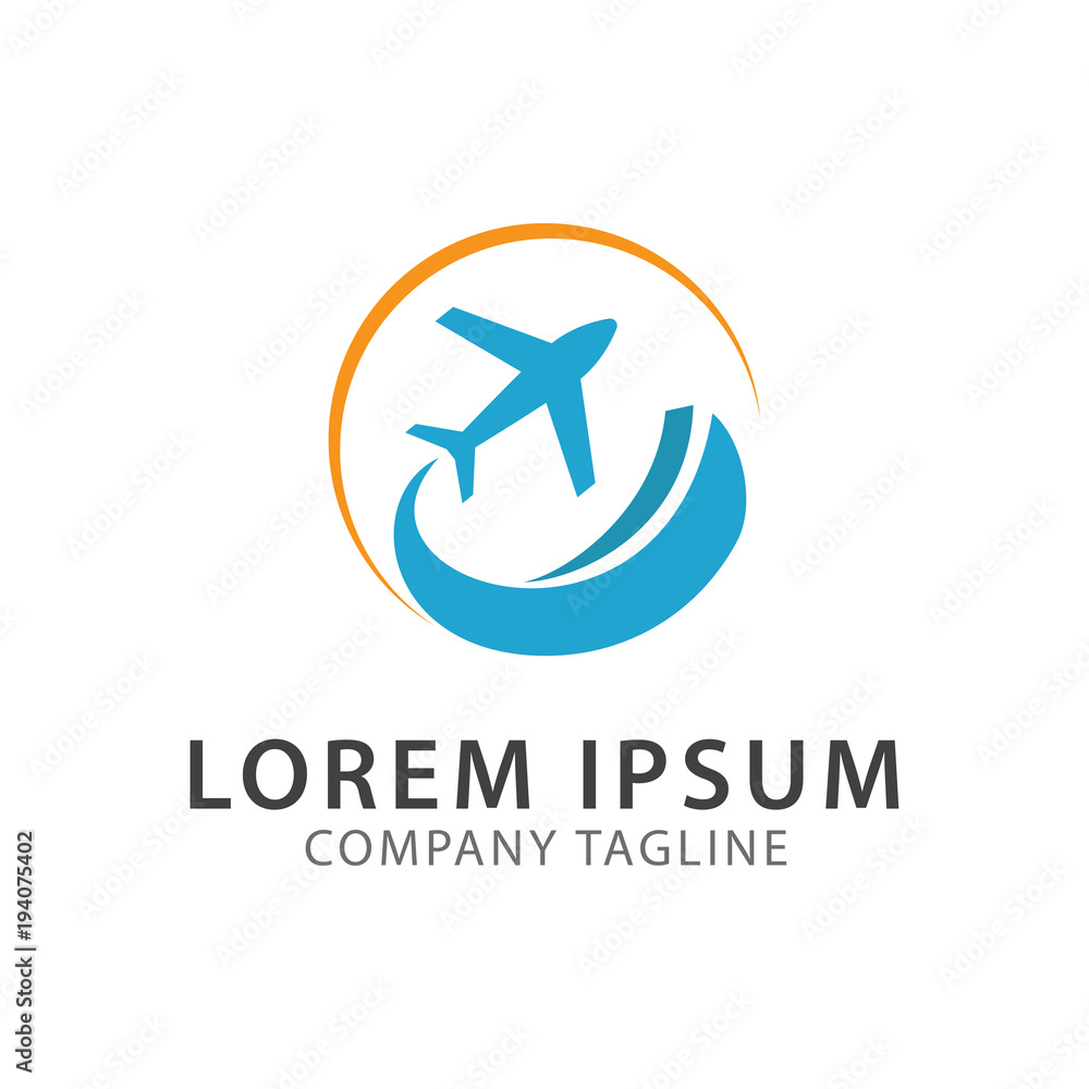 travel airplane logo template travel airplane logo template