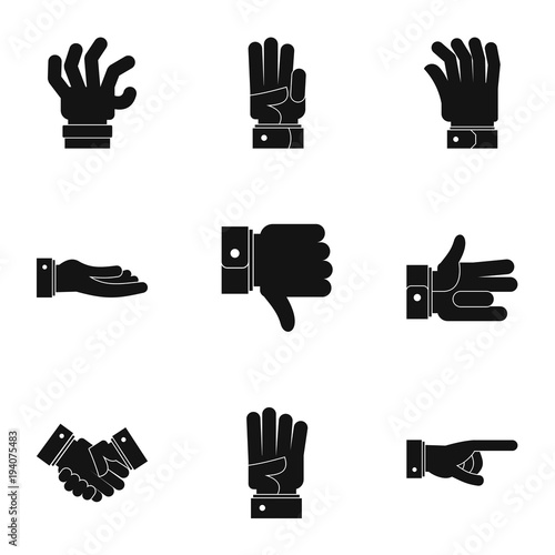 Mime icons set. Simple set of 9 mime vector icons for web isolated on white background
