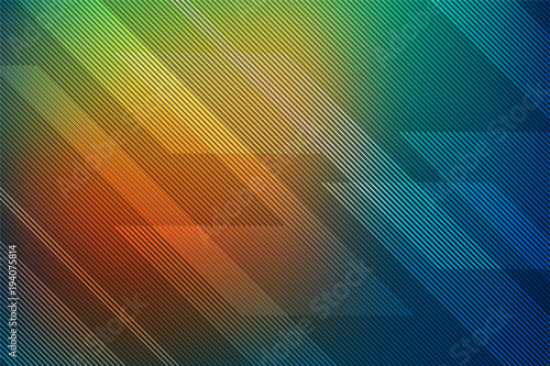 abstract orange and blue background with lines. illustration technology.