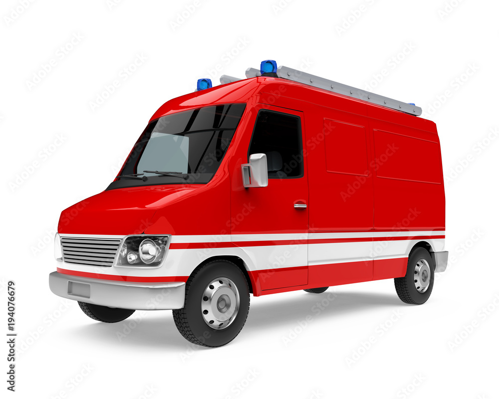 Fire Rescue Car Isolated Fire Rescue Car Isolated